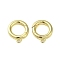 Brass Spring Gate Rings, Rings, Golden, 16x13x2.5mm, Hole: 1.6mm