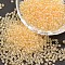 8/0 Glass Seed Beads, Grade A, Round, Transparent Colours Lustered, Sandy Brown, 2.8~3.2mm, Hole: 1.0mm, about 15000pcs/pound