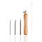 Replaceable Punch Needles, with Wood Handle and Needle-threading Device, Platinum, 90x13mm