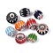 Handmade Millefiori Glass Rondelle Beads, Chevron Beads, Mixed Color, 24~35x22~29mm, Hole: 3~12mm