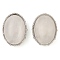 Natural Quartz Crystal Multi-Strand Links, Oval, Cadmium Free & Lead Free, Platinum, 20.5x15.5x10.5mm, Hole: 2mm