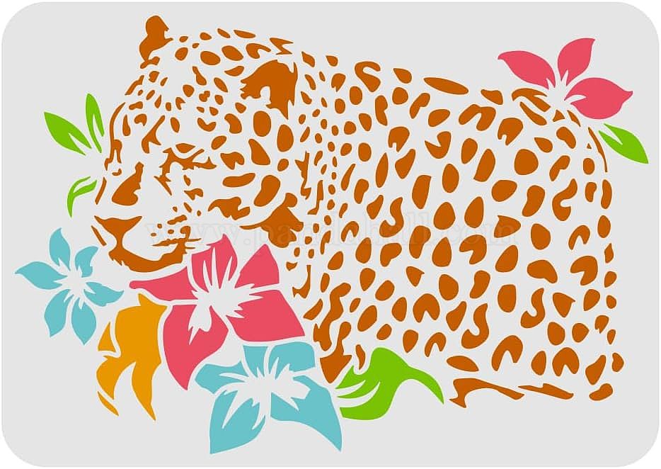 FINGERINSPIRE Bear Stencil - 11.8x11.8 Inch Reusable Painting Template For Walls & Crafts