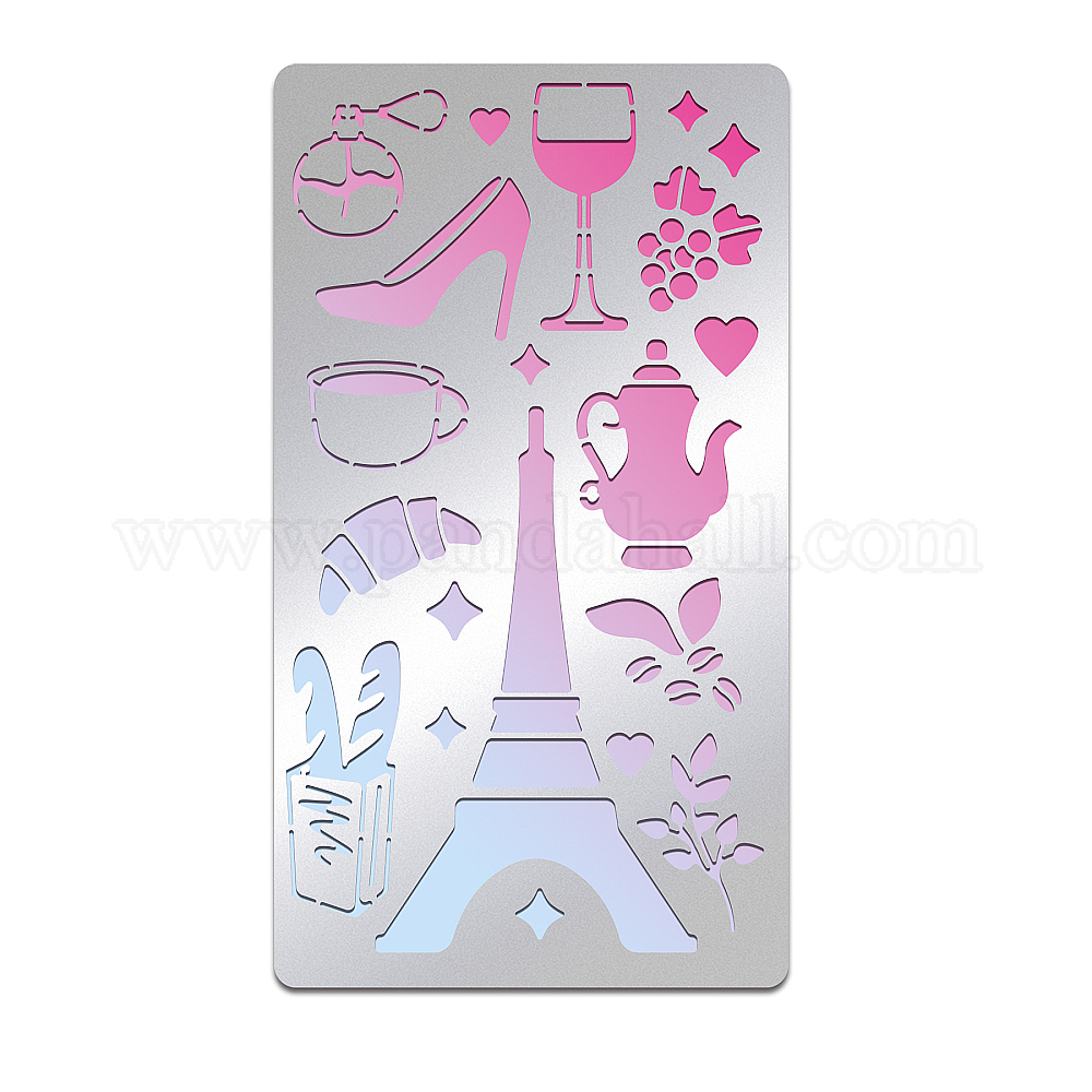 Wholesale BENECREAT French Elements Stencils 7x4 Inch Eiffel Tower