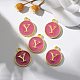 Golden Plated Alloy Enamel Charms ENAM-S118-08Y-5