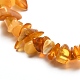 Bracelet extensible en perles d'ambre naturel pour enfant BJEW-JB06819-01-4