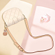 CHGCRAFT 2Pcs 2 Style Faux Fur Ball Pom Pom Keychains and Microfiber Leather Bag Strap FIND-CA0004-16-4