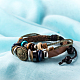 Adjustable Casual Unisex Leather Multi-strand Bracelets BJEW-BB15529-B-8