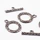 Tibetan Style Alloy Ring Toggle Clasps X-TIBE-2208-AS-LF-4