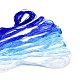 本物のシルク刺繡糸  友情のブレスレットの文字列  8色  グラデーションカラー  ブルー  1mm  20 M /バンドル  8束/セット OCOR-D012-01A-2