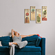 カスタム 縦型 木製 壁掛け  ホームルーム寝室の壁の装飾用  葉の模様  バリーウッド  300x100x4.5mm  穴：7.5x10.5mm AJEW-WH0165-88B-4