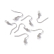Crochets de boucle d'oreille en perles rondes en laiton KK-G438-01P-4