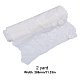 Gorgecraft 2 Yards Spitzenrolle weißer Baumwollspitzenbesatzstoff 11.33 breit für überbackene Kantendekorationen für Kleid Tischdecke Vorhang Haarband OCOR-WH0057-19-2