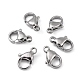 Polished 316 Surgical Stainless Steel Lobster Claw Clasps X-STAS-R072-11A-5