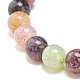 8.5MM Imitation Gemstone Glass Round Beads Stretch Bracelet for Women X-BJEW-JB07415-3
