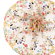 2 ヤードのポリエステル刺繍花柄メッシュ生地  服飾材料  カラフル  9-7/8インチ（250mm） OCOR-WH0058-56A-1