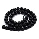 Chapelets de perles en tourmaline noire naturelle G-G763-01-4mm-A-2
