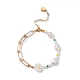 Bracelet de perles de coquillage naturel de tournesol BJEW-TA00027-1