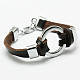 Imitation Leather Link Bracelet X-B304-10-3