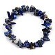Bracelets extensibles en perles de lapis lazuli naturel unisexe BJEW-S143-07-2