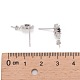 925 Sterling Silver Stud Earring Findings STER-L057-072P-4