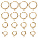 SUNNYCLUE 1 Box 16Pcs Leverback Earring Findings 16/18/20/24mm Real 24K Gold Plated Stainless Steel Huggie Hoops Leverbacks Round Lever Backs Hinged Hoop Earring Hooks for Jewelry Making DIY Supplies STAS-SC0004-67G-1