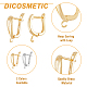 Dicosmetic 24pcs 4 styles de boucles d'oreilles en laiton KK-DC0003-13-5