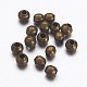 Tibetan Style Brass Spacer Beads KK-WH0063-09AB-1