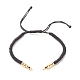 Fabrication de bracelet en cordon de polyester tressé réglable AJEW-JB01109-01-1