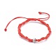 Bracelets de perles tressées coréennes réglables en cordon de polyester ciré unisexe BJEW-JB04669-03-1