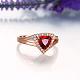 Gorgeous Brass Cubic Zirconia Triangle Finger Rings for Women RJEW-BB04180-B-8RG-3
