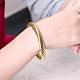 Exquis laiton bracelets bracelets manchette de couple pour les femmes BJEW-BB14488-5