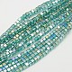 Chapelets de perles en verre électroplaqué EGLA-D018-4x4mm-53-1