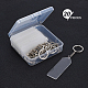 BENECREAT DIY Rectangle with Angle Acrylic Pendant Keychain Making Kits DIY-BC0001-62P-5