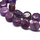 Lepidolita natural / hebras de perlas de piedra de mica púrpura G-F626-04-2
