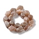 Chapelets de perles de pierre de lune de pêche naturelle G-C182-13-02-3