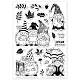 GLOBLELAND Autumn Gnome Clear Stamps for DIY Scrapbooking Fall Leaves Dwarf Silicone Clear Stamp Seals for Cards Making Photo Album Journal Home Decoration DIY-WH0167-57-0537-8