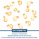 Dicosmetic 100 pz risultati di orecchini a perno in acciaio inossidabile orecchini a cerchio cavo orecchini a ciambella dorata con foro per anello da 1.2 mm e parte posteriore dell'orecchio per risultati di creazione di gioielli fai da te STAS-DC0011-36-4