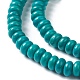 Kunsttürkisfarbenen Perlen Stränge G-H263-04A-3