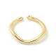 Componenti dell'anello del polsino aperto in ottone&nbsp;KK-G518-06G-02-3