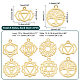 PandaHall Elite 32Pcs 8 Styles Brass Pendants KK-PH0005-77-2