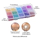 750шт 15 цвета выпечки окрашенные стеклянные бусины нити DGLA-YW0001-09-4