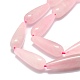 Granos naturales de abalorios de cuarzo rosa G-E576-32-3
