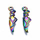 Pendentifs en alliage de couleur arc-en-ciel PALLOY-N163-109-NR-2