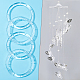 GORGECRAFT 4 Pack Wind Chime Supplies Top Ring Transparent Top Circles of Wind Chime Wind Chime Making Supplies Acrylic O Ring with 1 Roll Elastic Thread for Outdoor Home Garden Patio DIY-GF0005-29-6