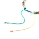 Гальваническое стекло нейлоновая нить плетеные браслеты из бусин для мамы и дочки BJEW-JB06359-03-11