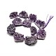 Natural Drusy Amethyst Nuggets Graduated Beads Strands G-F214-26-2