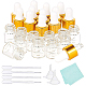 BENECREAT 50 Pack 1ml Clear Glass Bottles with Dropper Pipettes Mini Empty Eye Glass Dropper Bottles with Pipettes MRMJ-BC0002-04-8