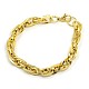 Fashionable 304 Stainless Steel Rope Chain Bracelets STAS-A028-B040G-1