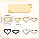 UNICRAFTALE 4pcs 4 Colors Sweet Heart Shape Spring Gate Rings 20x17mm 304 Stainless Steel Snap Clasps Vacuum Plating for Jewelry Making Bangle Keychain Handbag Shoulder Bags Decor STAS-UN0042-17-2