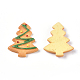 クリスマステーマ樹脂デコデンカボション  ジュエリー作りのための  クリスマスツリー形のビスケット  模造食品  オレンジ  27x22x4mm RESI-CJC0001-37H-2